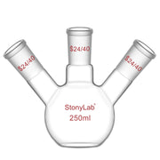 Comprehensive product view and setup components for StonyLab 3-Neck Flat Bottom Flask