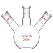 Comprehensive product view and setup components for StonyLab 3-Neck Flat Bottom Flask