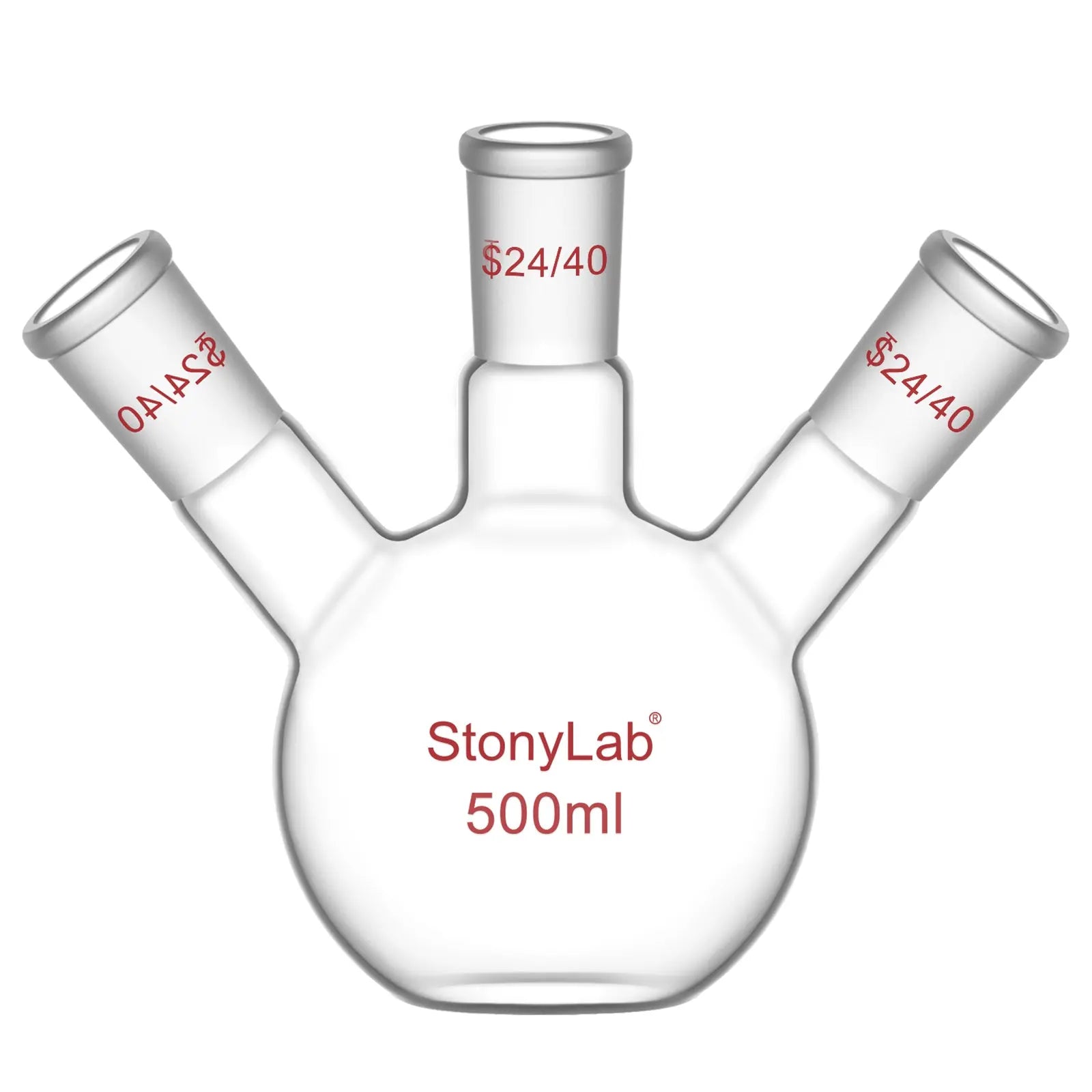 Comprehensive product view and setup components for StonyLab 3-Neck Flat Bottom Flask