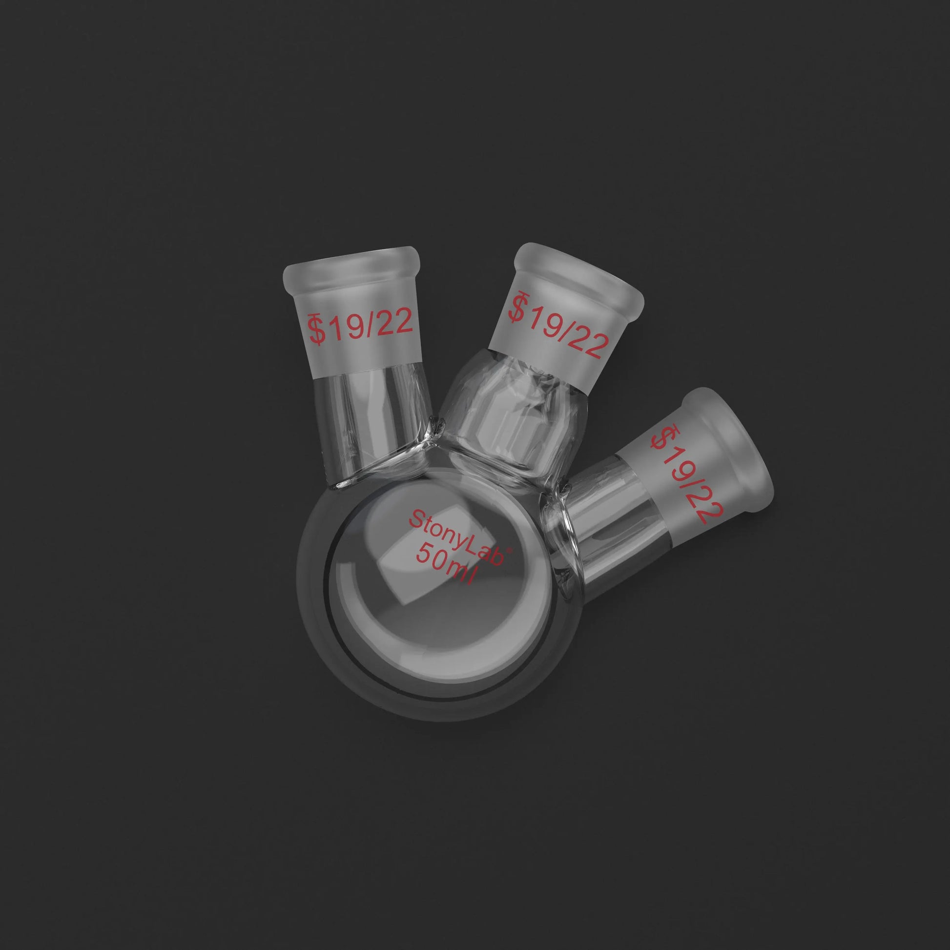 3 Neck Round Bottom Flask, 19/22 Joints, 50-5000 ml Flasks-Round Bottom-3 Neck