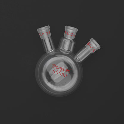 3 Neck Round Bottom Flask, 19/22 Joints, 50-5000 ml Flasks-Round Bottom-3 Neck