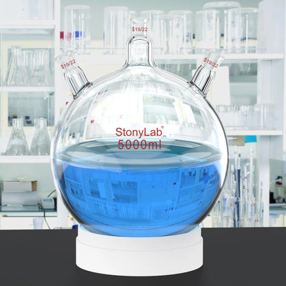3 Neck Round Bottom Flask, 19/22 Joints, 50-5000 ml Flasks-Round Bottom-3 Neck