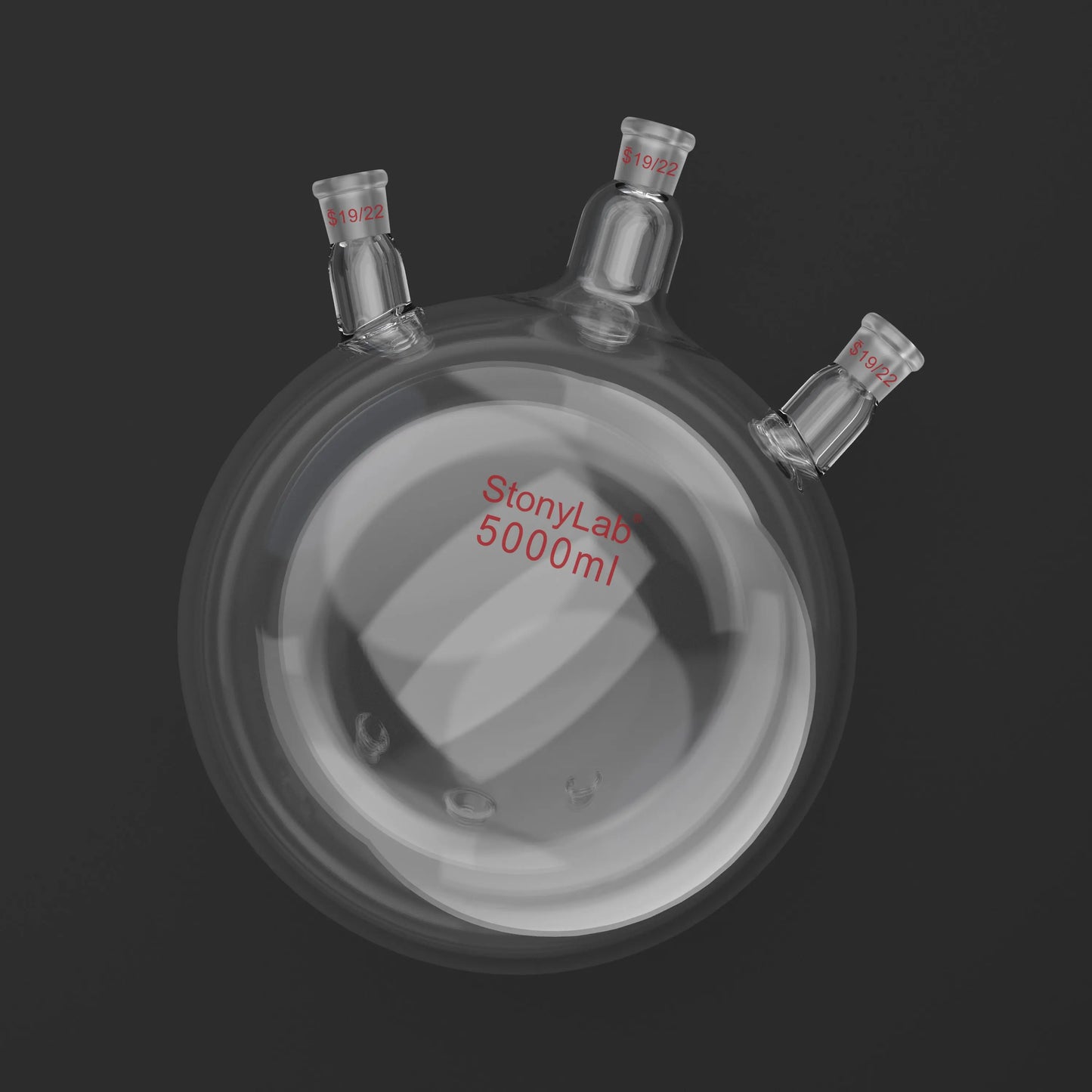 3 Neck Round Bottom Flask, 19/22 Joints, 50-5000 ml Flasks-Round Bottom-3 Neck