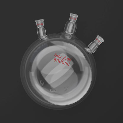 3 Neck Round Bottom Flask, 19/22 Joints, 50-5000 ml Flasks-Round Bottom-3 Neck