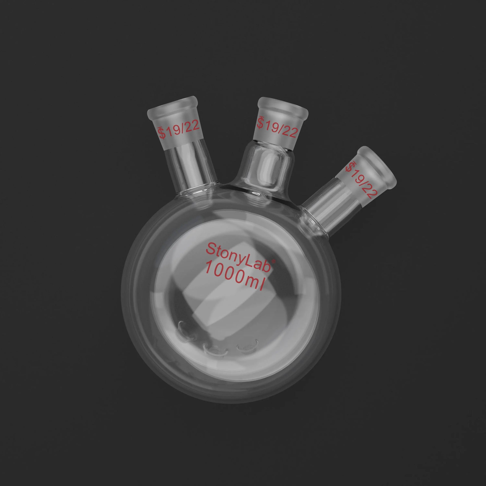 3 Neck Round Bottom Flask, 19/22 Joints, 50-5000 ml Flasks-Round Bottom-3 Neck