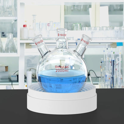 3 Neck Round Bottom Flask, 19/22 Joints, 50-5000 ml Flasks-Round Bottom-3 Neck