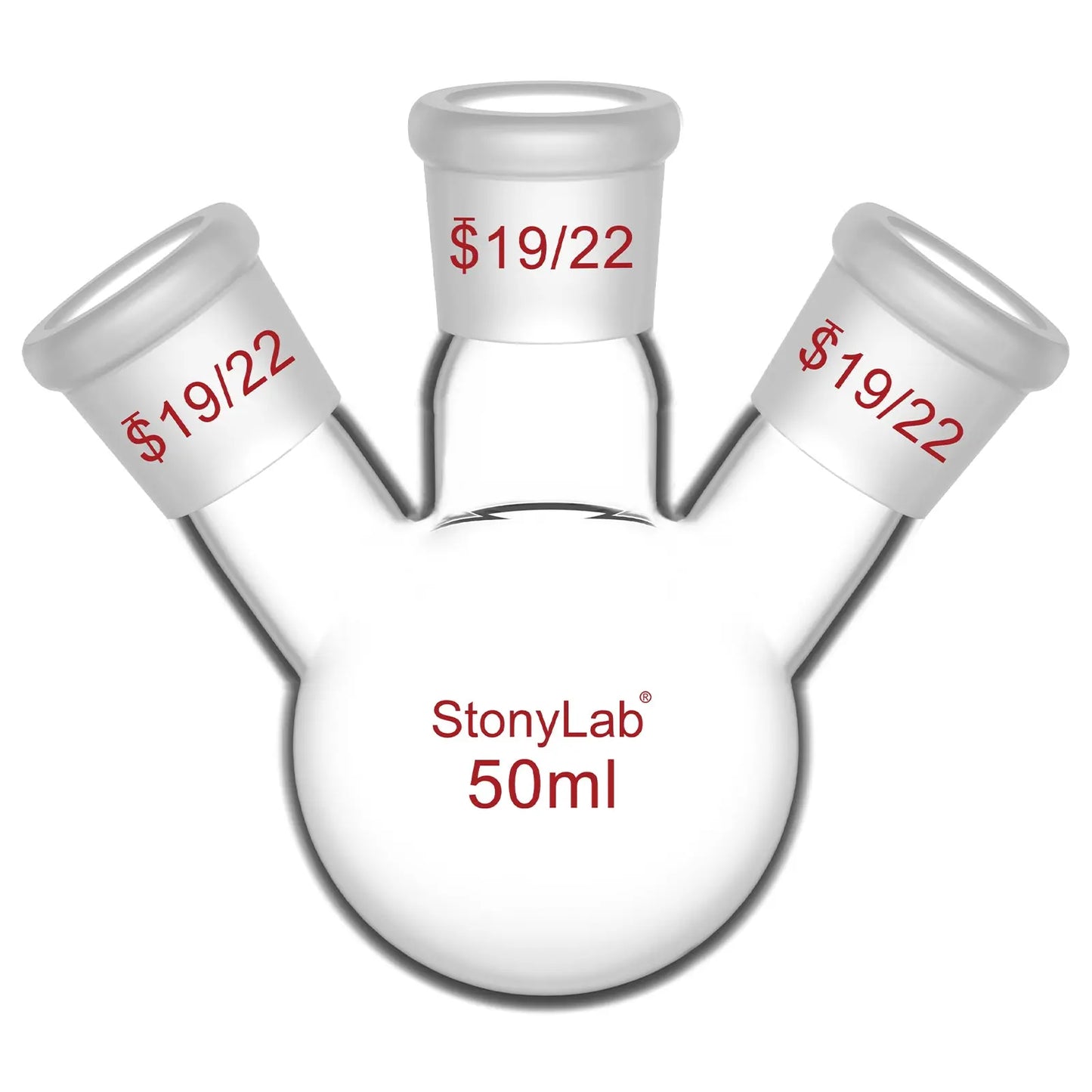 3 Neck Round Bottom Flask, 19/22 Joints, 50-5000 ml Flasks-Round Bottom-3 Neck