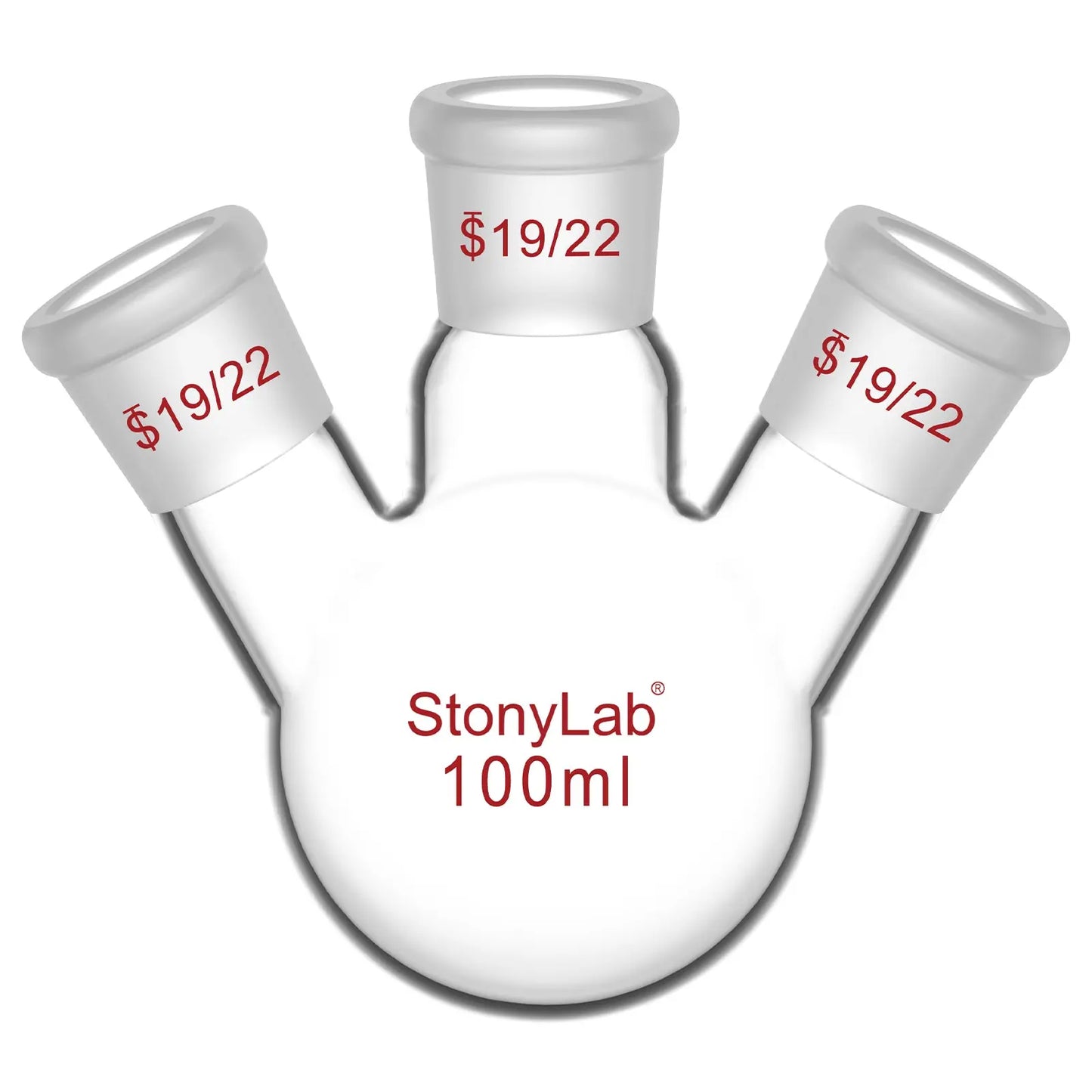 3 Neck Round Bottom Flask, 19/22 Joints, 50-5000 ml Flasks-Round Bottom-3 Neck