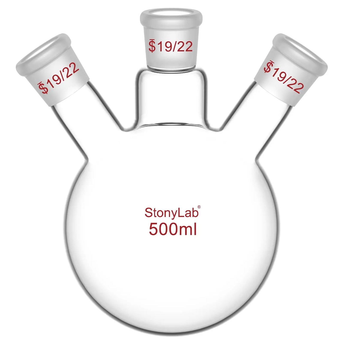 3 Neck Round Bottom Flask, 19/22 Joints, 50-5000 ml Flasks-Round Bottom-3 Neck