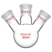 Comprehensive product view and setup components for StonyLab 3-Neck Round Bottom Flask
