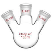 Comprehensive product view and setup components for StonyLab 3-Neck Round Bottom Flask