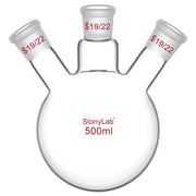 Comprehensive product view and setup components for StonyLab 3-Neck Round Bottom Flask