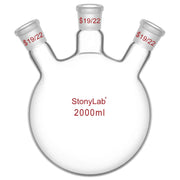 Comprehensive product view and setup components for StonyLab 3-Neck Round Bottom Flask