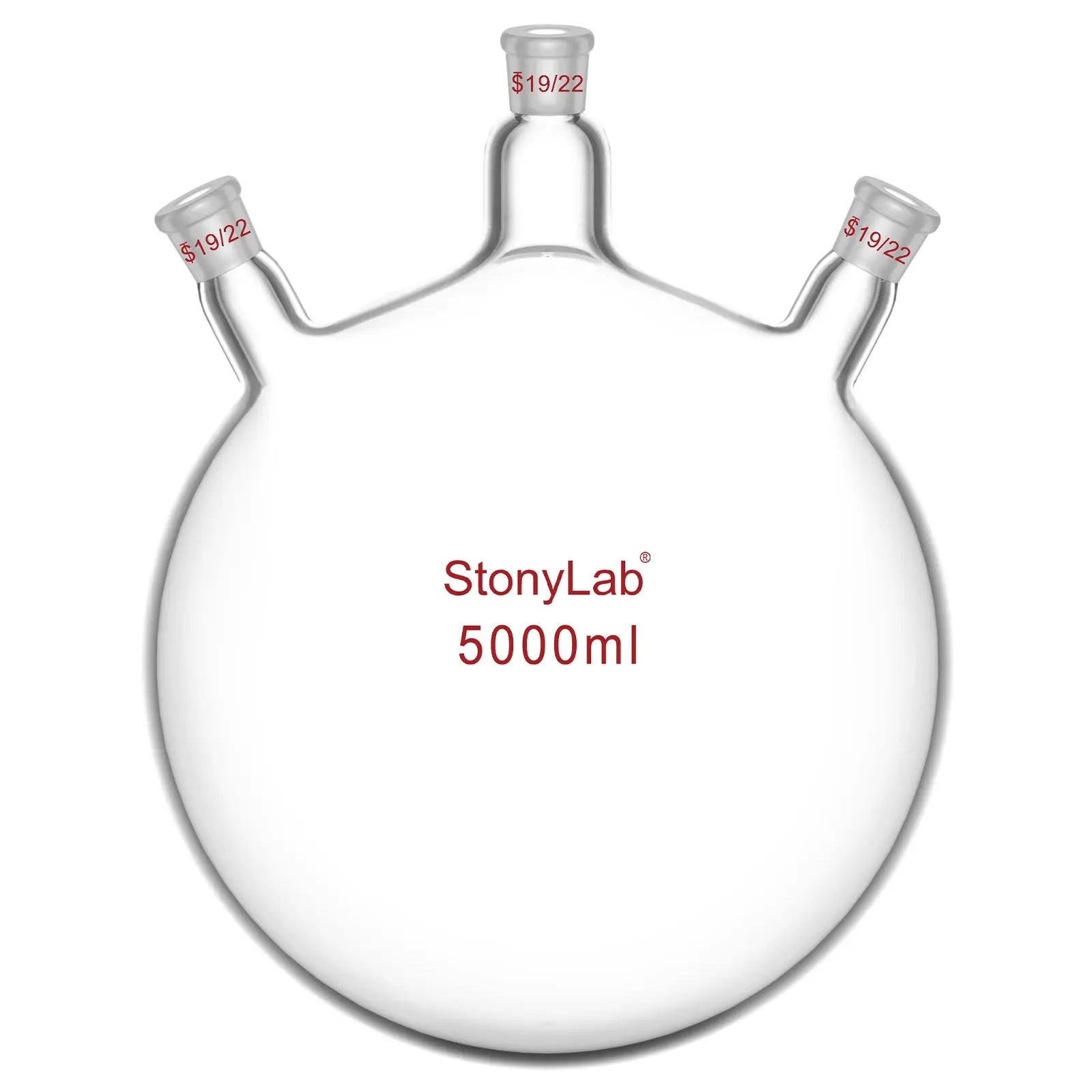 Comprehensive product view and setup components for StonyLab 3-Neck Round Bottom Flask