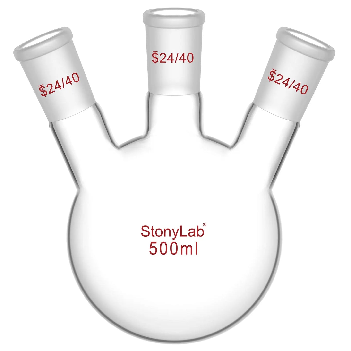 3 Neck Round Bottom Flask, 24/40 Joints, 50-5000 ml Flasks-Round Bottom-3 Neck