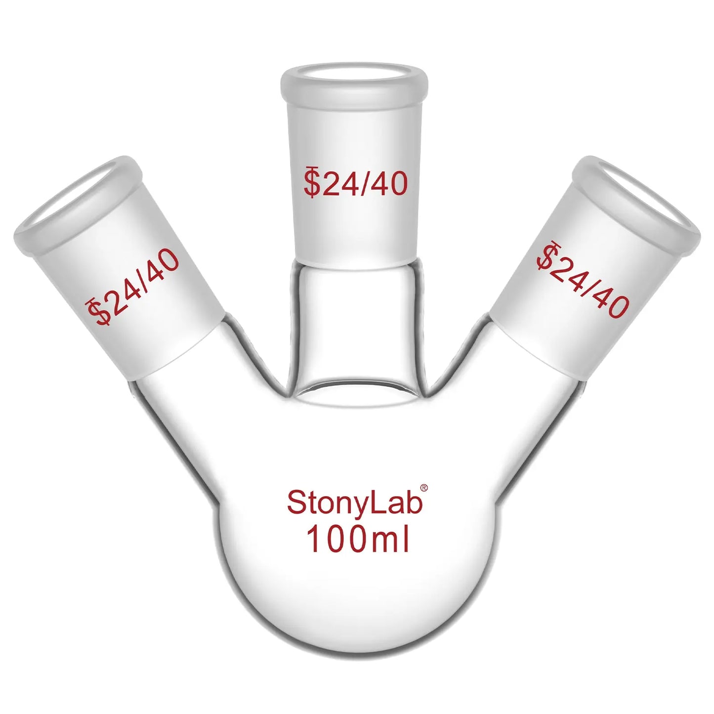 3 Neck Round Bottom Flask, 24/40 Joints, 50-5000 ml Flasks-Round Bottom-3 Neck