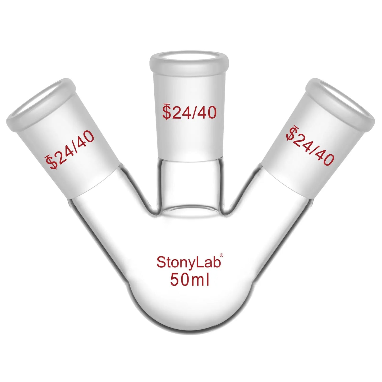 3 Neck Round Bottom Flask, 24/40 Joints, 50-5000 ml Flasks-Round Bottom-3 Neck