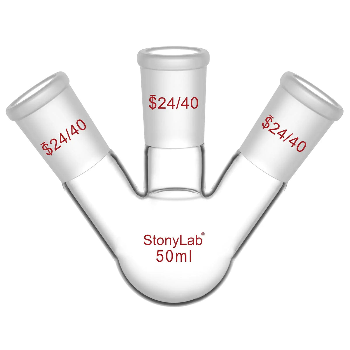 Lab Flask Stonylab 2-Neck Flat Bottom Boiling Flask - 100ml ...