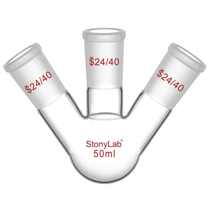 3 Neck Round Bottom Flask, 24/40 Joints, 50-5000 ml Flasks-Round Bottom-3 Neck
