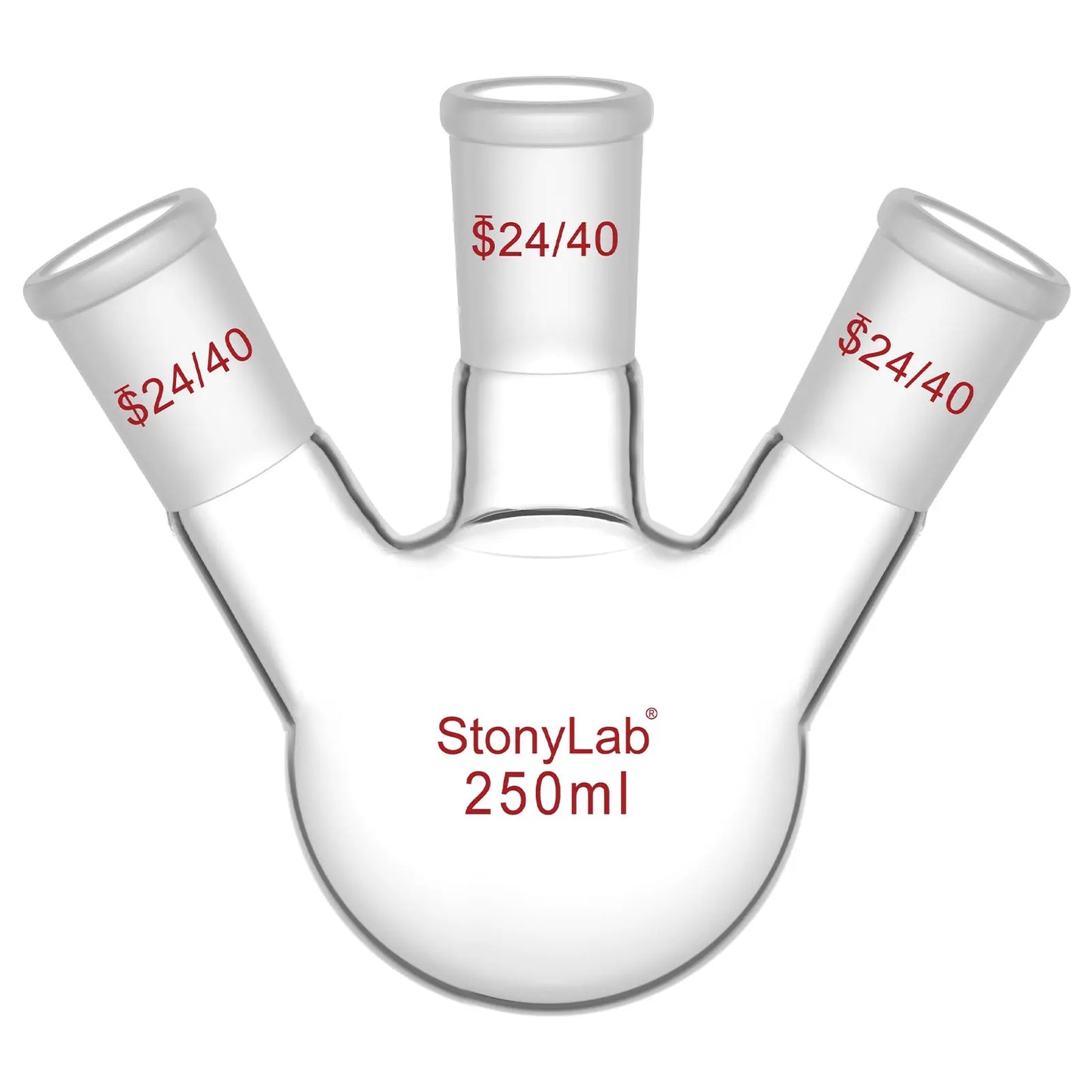 3 Neck Round Bottom Flask, 24/40 Joints, 50-5000 ml Flasks-Round Bottom-3 Neck