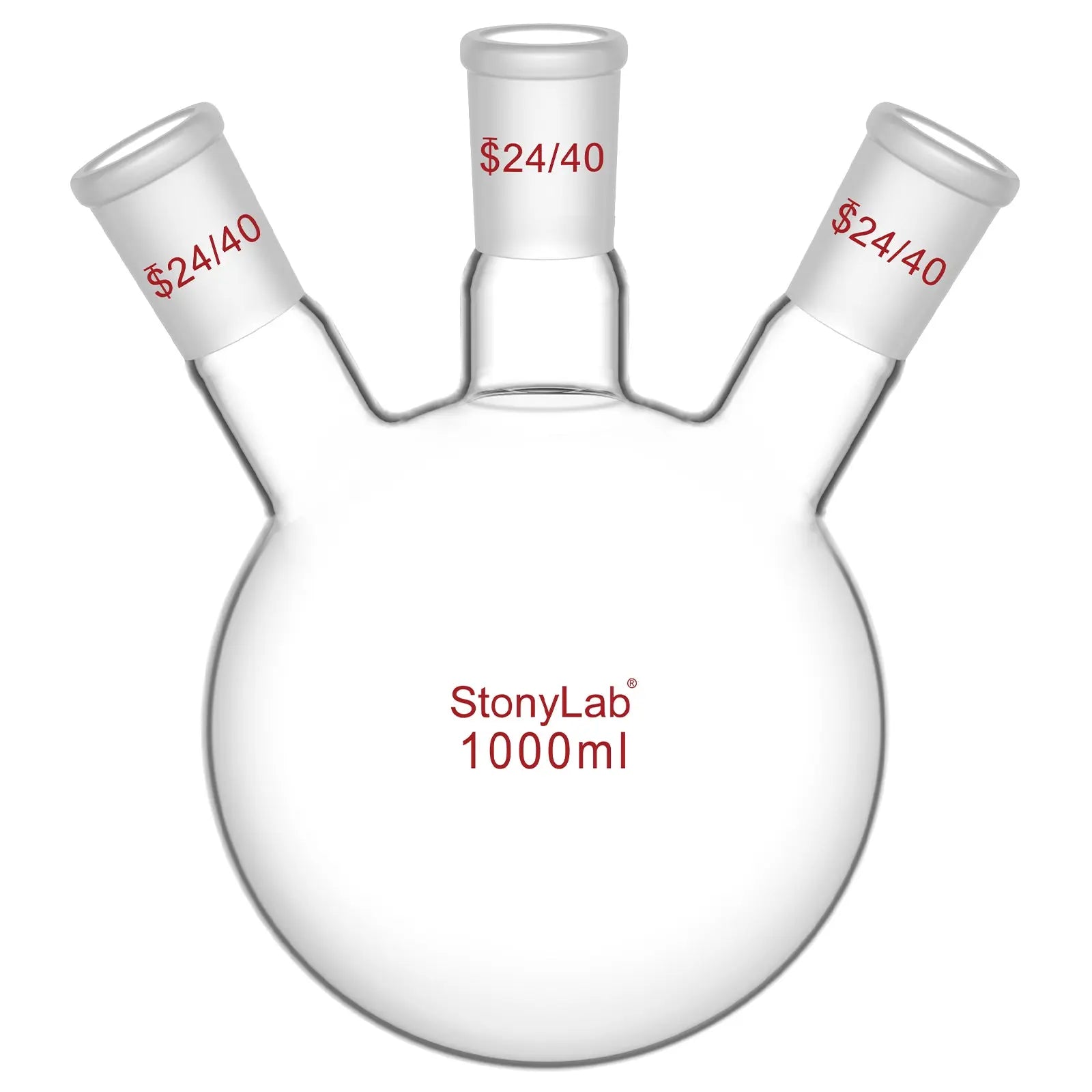 3 Neck Round Bottom Flask, 24/40 Joints, 50-5000 ml Flasks-Round Bottom-3 Neck