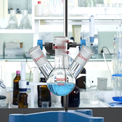 3 Neck Round Bottom Flask, 24/40 Joints, 50-5000 ml Flasks-Round Bottom-3 Neck