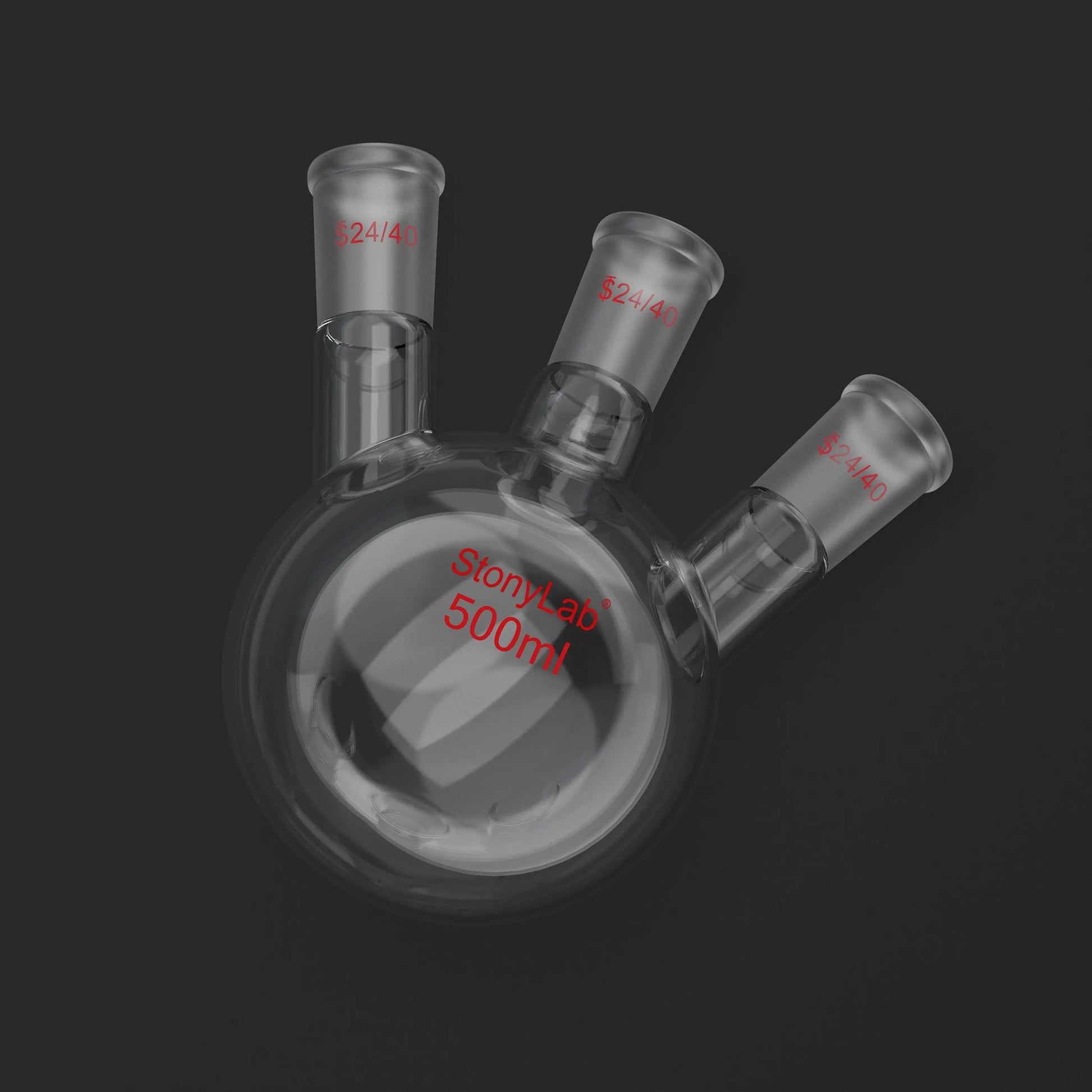 3 Neck Round Bottom Flask, 24/40 Joints, 50-5000 ml Flasks-Round Bottom-3 Neck