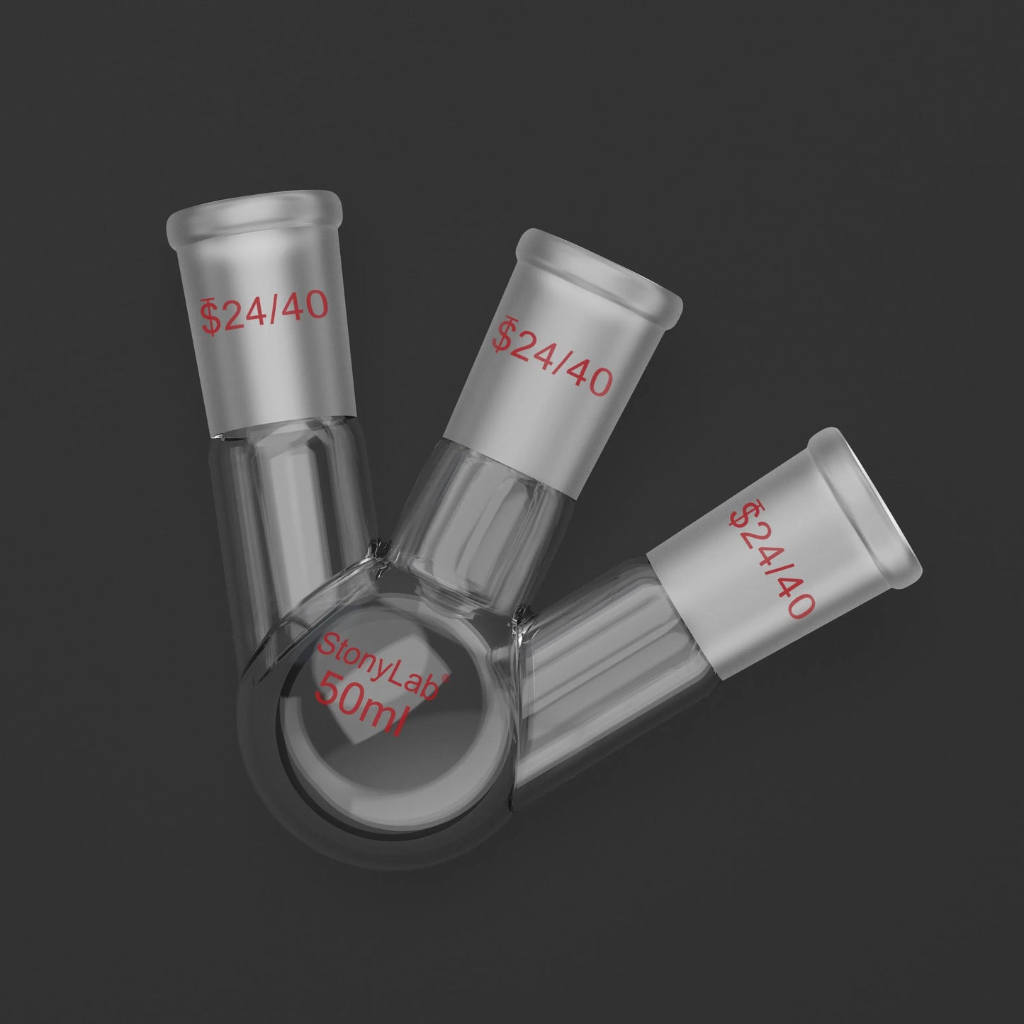 3 Neck Round Bottom Flask, 24/40 Joints, 50-5000 ml Flasks-Round Bottom-3 Neck