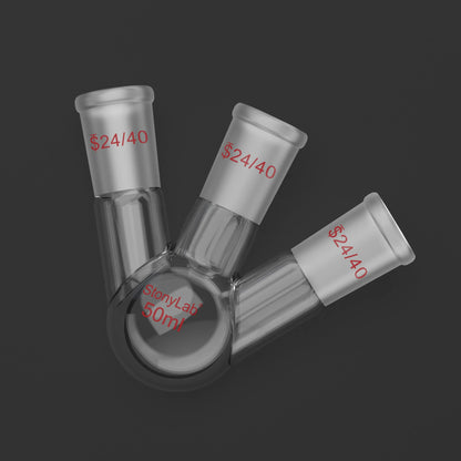 3 Neck Round Bottom Flask, 24/40 Joints, 50-5000 ml Flasks-Round Bottom-3 Neck