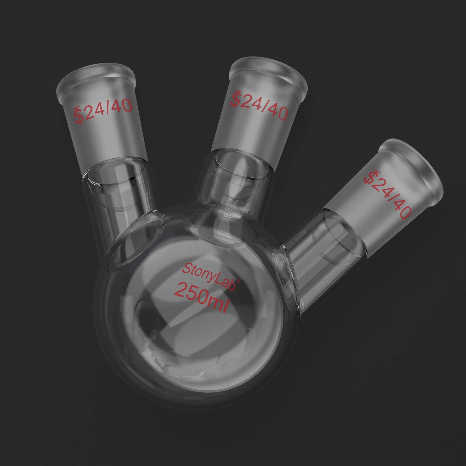 3 Neck Round Bottom Flask, 24/40 Joints, 50-5000 ml Flasks-Round Bottom-3 Neck