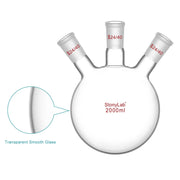 Detailed structural assembly component for StonyLab 3-Neck Round Bottom Flask