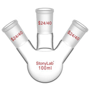 Comprehensive product view and setup components for StonyLab 3-Neck Round Bottom Flask