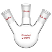Comprehensive product view and setup components for StonyLab 3-Neck Round Bottom Flask