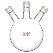 Comprehensive product view and setup components for StonyLab 3-Neck Round Bottom Flask