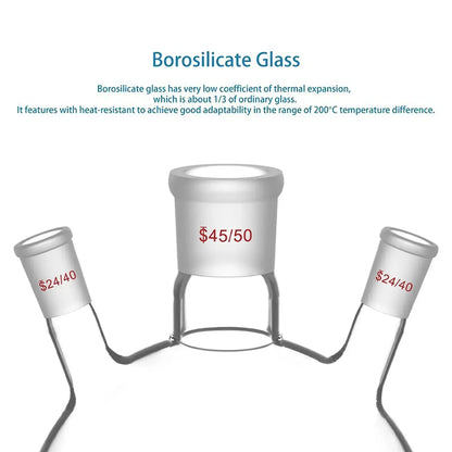 3-Neck Round Bottom Flask, 45/50 Center and two 24/40 Side Joints, 5L Flasks-Round Bottom