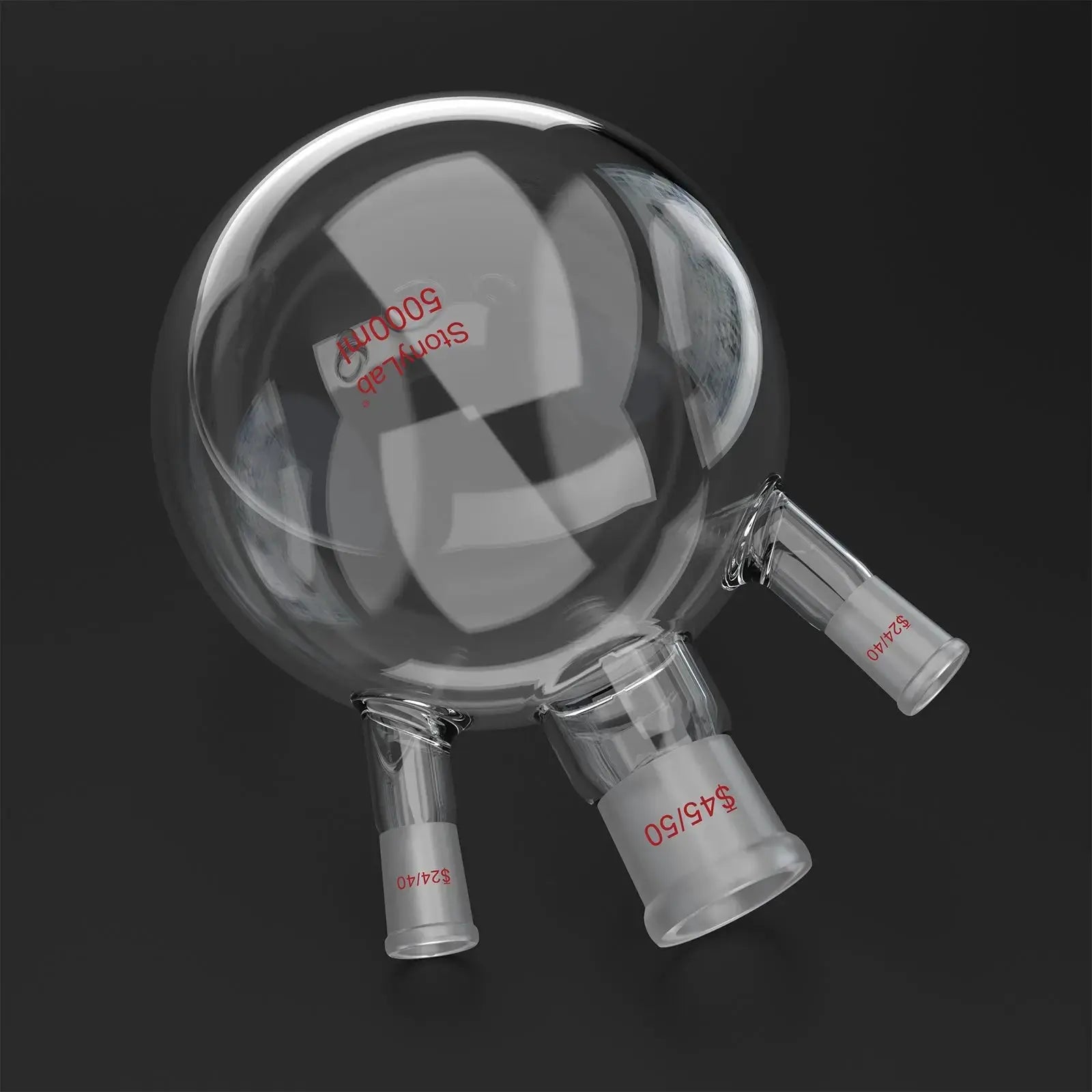 3-Neck Round Bottom Flask, 45/50 Center and two 24/40 Side Joints, 5L Flasks-Round Bottom