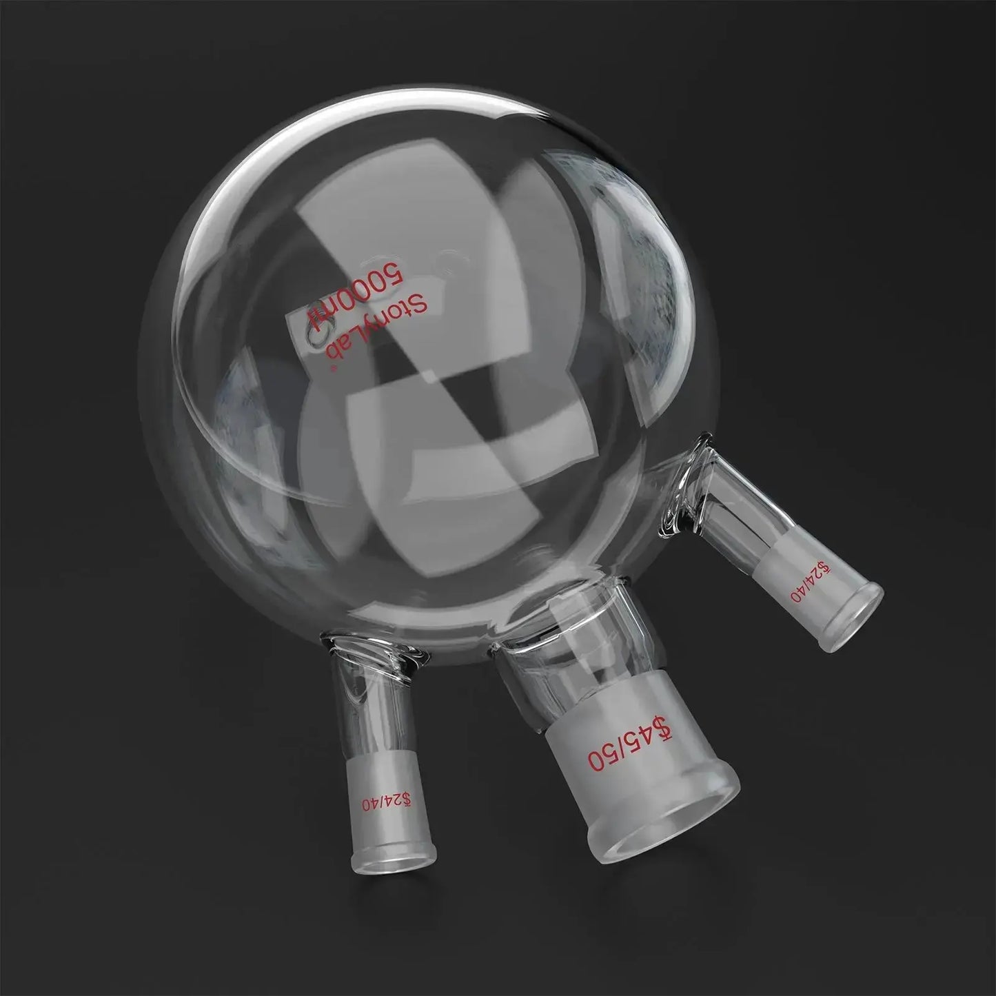 3-Neck Round Bottom Flask, 45/50 Center and two 24/40 Side Joints, 5L Flasks-Round Bottom