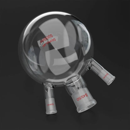 3-Neck Round Bottom Flask, 45/50 Center and two 24/40 Side Joints, 5L Flasks-Round Bottom