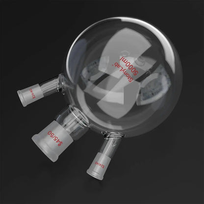3-Neck Round Bottom Flask, 45/50 Center and two 24/40 Side Joints, 5L Flasks-Round Bottom
