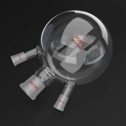 3-Neck Round Bottom Flask, 45/50 Center and two 24/40 Side Joints, 5L Flasks-Round Bottom