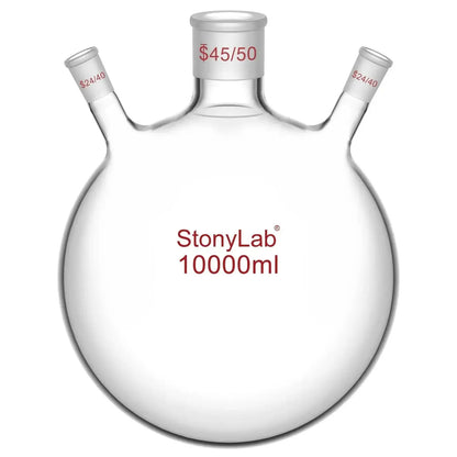 3-Neck Round Bottom Flask, 45/50 Center and two 24/40 Side Joints, 5L Flasks-Round Bottom-3 Neck