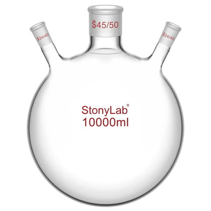 3-Neck Round Bottom Flask, 45/50 Center and two 24/40 Side Joints, 5L Flasks-Round Bottom-3 Neck