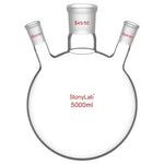 3-Neck Round Bottom Flask, 45/50 Center and two 24/40 Side Joints, 5L Flasks-Round Bottom