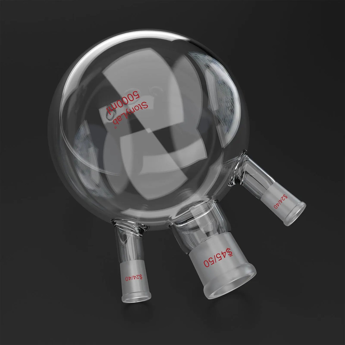 3-Neck Round Bottom Flask, 45/50 Center and two 24/40 Side Joints, 5L Flasks-Round Bottom