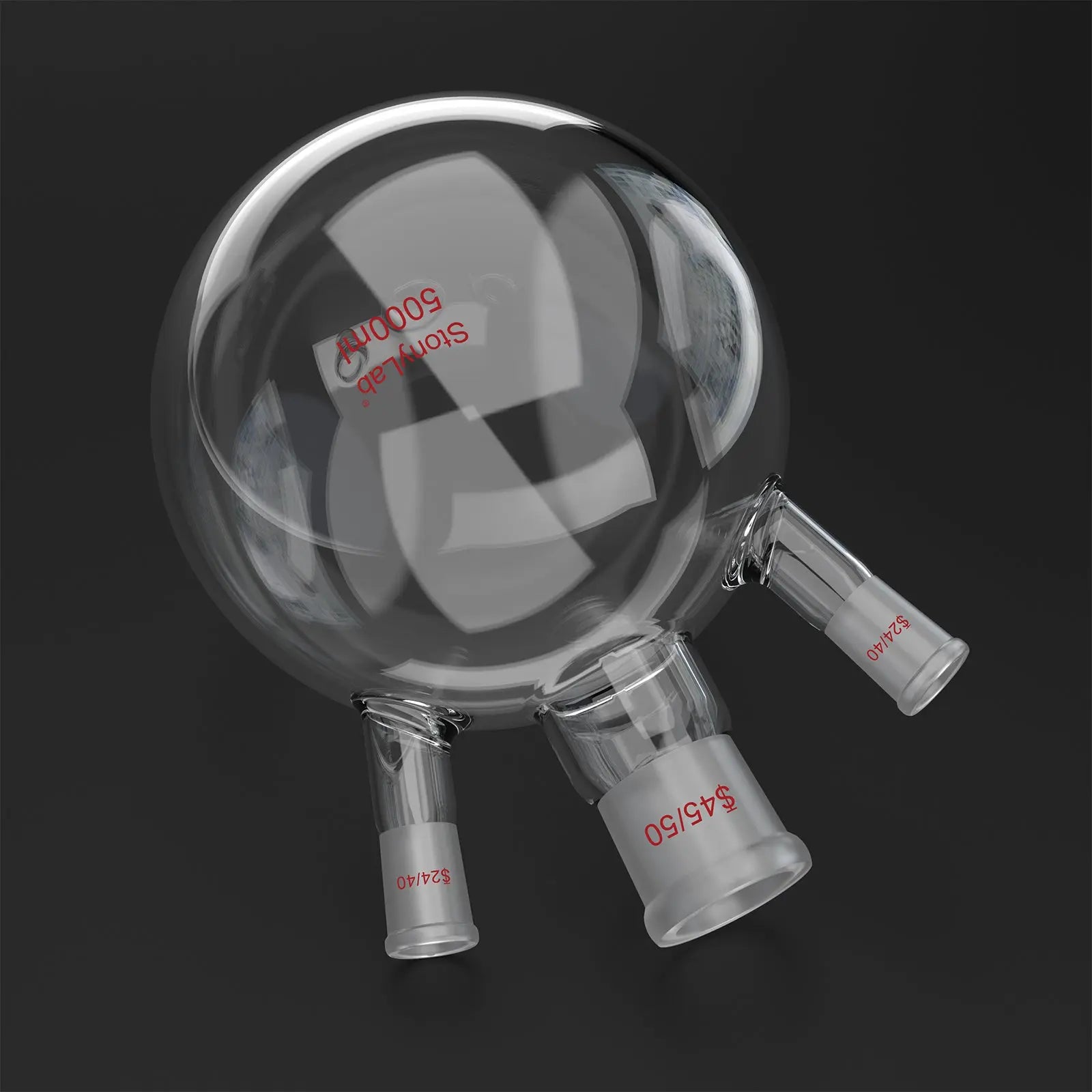 3-Neck Round Bottom Flask, 45/50 Center and two 24/40 Side Joints, 5L Flasks-Round Bottom