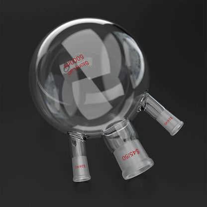 3-Neck Round Bottom Flask, 45/50 Center and two 24/40 Side Joints, 5L Flasks-Round Bottom