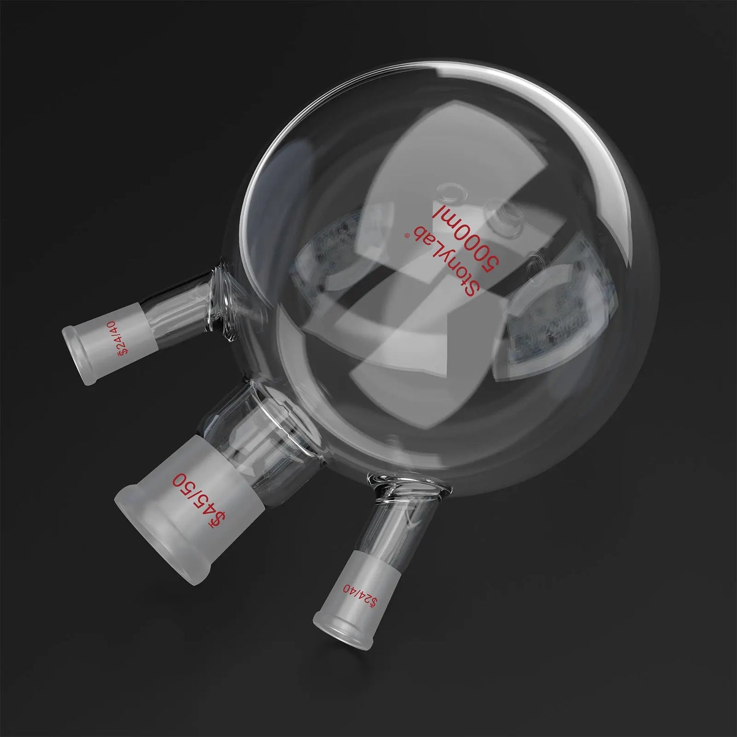 3-Neck Round Bottom Flask, 45/50 Center and two 24/40 Side Joints, 5L Flasks-Round Bottom