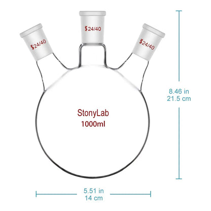 3 Neck Round Bottom Flask, 50-5000 ml Flasks - Round Bottom