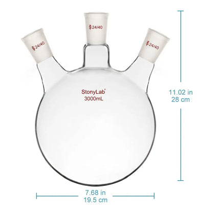 3 Neck Round Bottom Flask, 50-5000 ml Flasks - Round Bottom