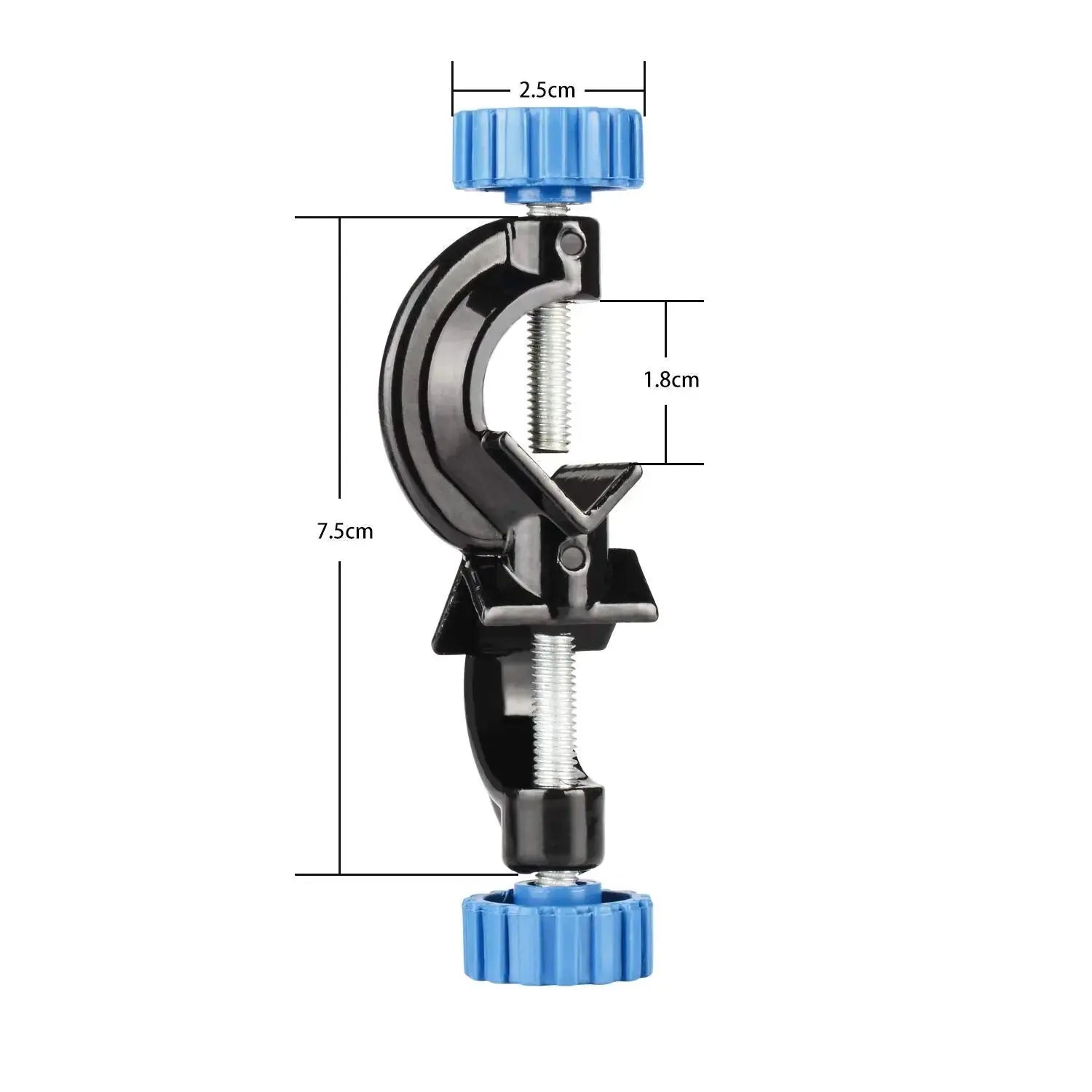 Close-up view showing the precise design and material of StonyLab 3-Prong Swivel Clamp and Bosshead Clamp Holder Set